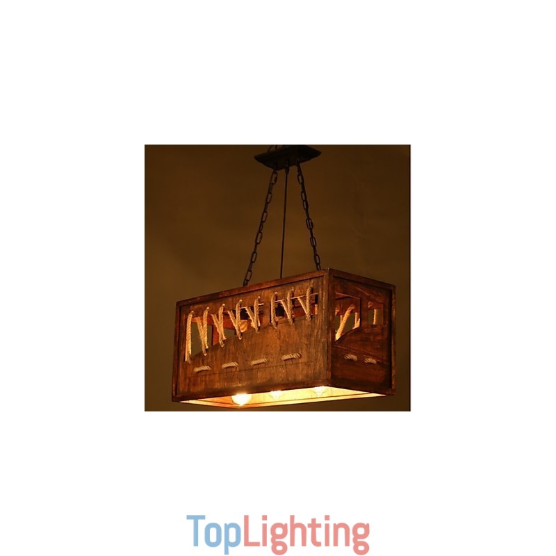 Minimalist Wooden Chandelier