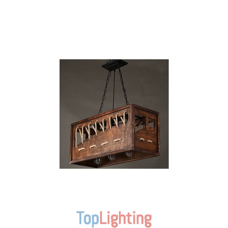 Minimalist Wooden Chandelier