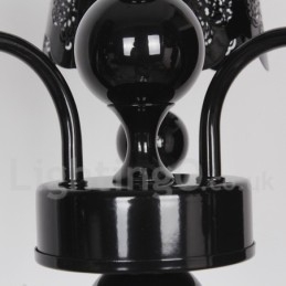 3 Light Modern Contemporary Hollow Black Candle Style Chandelier