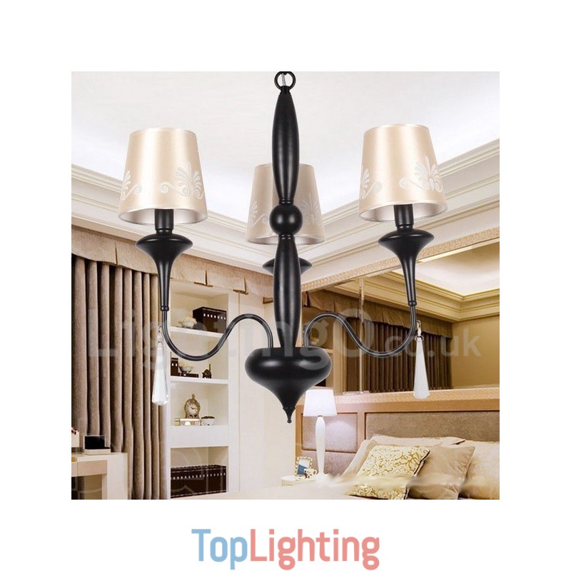 3 Light Mediterranean Style Candle Style Chandelier