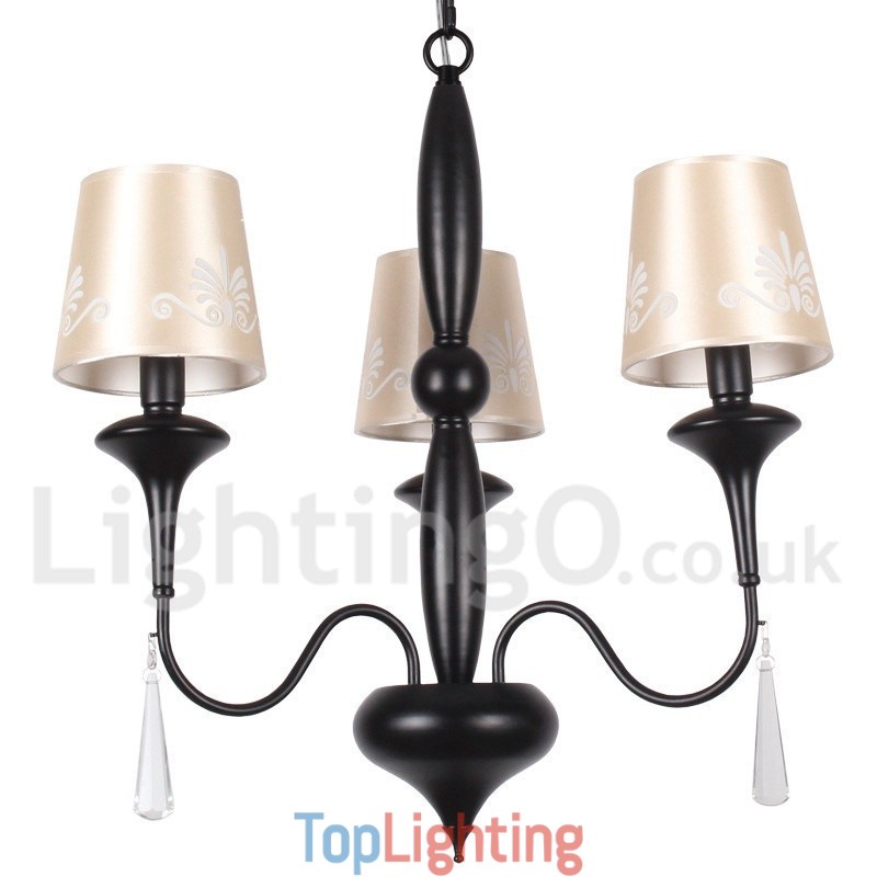 3 Light Mediterranean Style Candle Style Chandelier