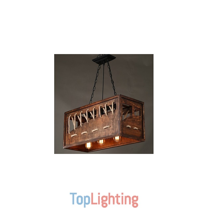 Minimalist Wooden Chandelier