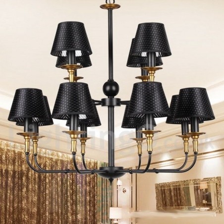 12 Light Retro Rustic 2 Tier Candle Style Chandelier 12 Light Retro Rustic 2 Tier Candle Style Chandelier