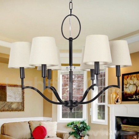 6 Light Modern Contemporary Candle Style Chandelier 6 Light Modern Contemporary Candle Style Chandelier