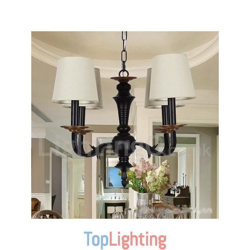 4 Light Retro Candle Style Chandelier