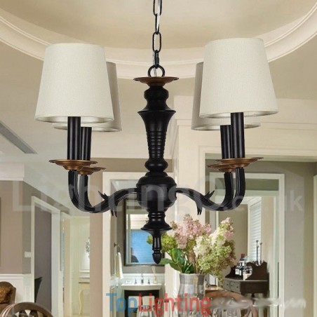 4 Light Retro Candle Style Chandelier 4 Light Retro Candle Style Chandelier