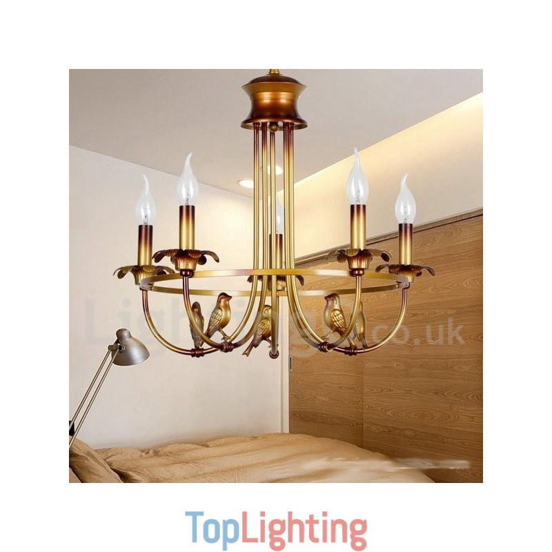 5 Light Retro Candle Style Chandelier