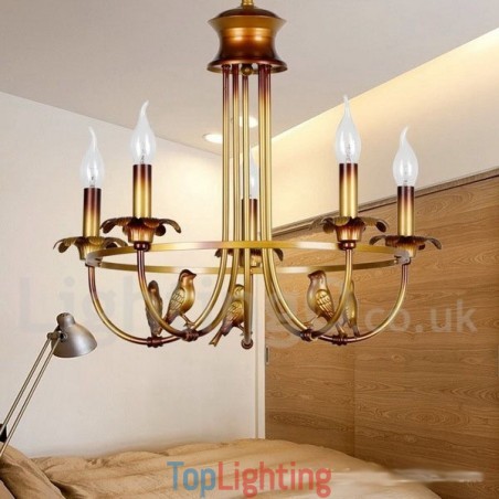 5 Light Retro Candle Style Chandelier 5 Light Retro Candle Style Chandelier
