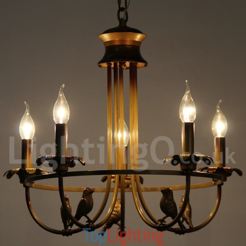 5 Light Retro Candle Style Chandelier
