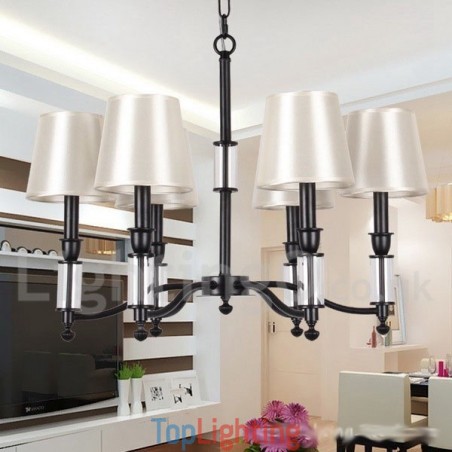6 Light Black Retro Contemporary Candle Style Chandelier 6 Light Black Retro Contemporary Candle Style Chandelier