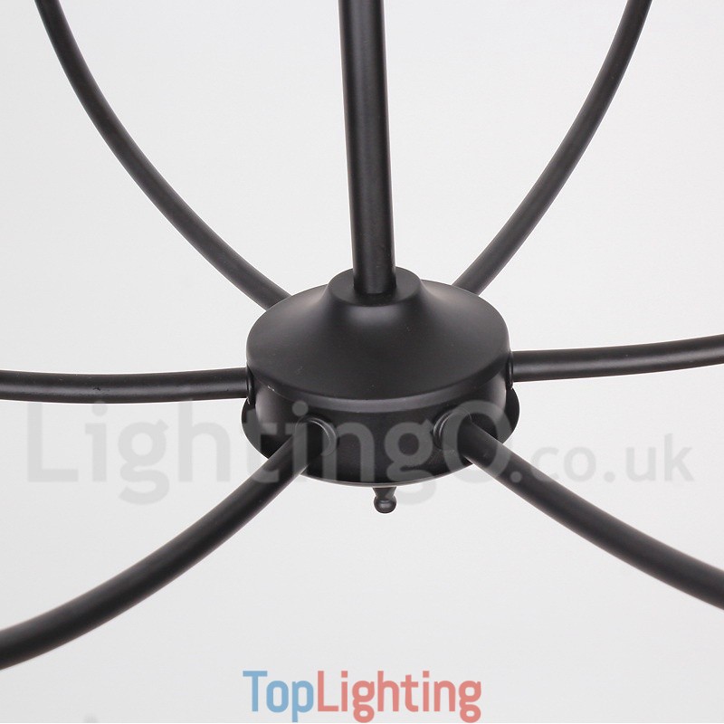 6 Light Retro Contemporary Candle Style Chandelier