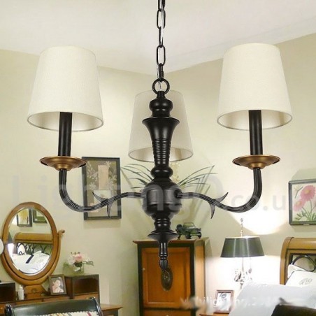 3 Light Contemporary Retro Candle Style Chandelier 3 Light Contemporary Retro Candle Style Chandelier