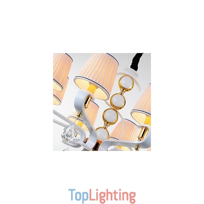 Fabric Chandelier 5 Light Modern Minimalist High Grade Lamp