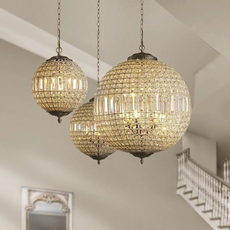 Globe Modern K9 Crystal Ceiling Pendant Light Indoor Chandelier Drum Lighting Lamps Fixtures Globe Modern K9 Crystal Ceiling Pendant Light Indoor Chandelier Drum Lighting Lamps Fixtures