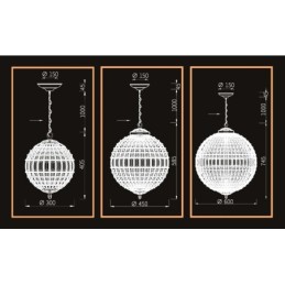 Globe Modern K9 Crystal Ceiling Pendant Light Indoor Chandelier Drum Lighting Lamps Fixtures