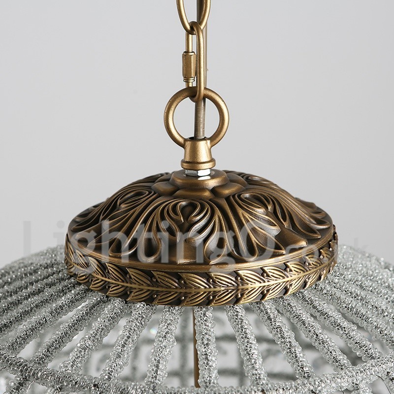 Globe Modern K9 Crystal Ceiling Pendant Light Indoor Chandelier Drum Lighting Lamps Fixtures