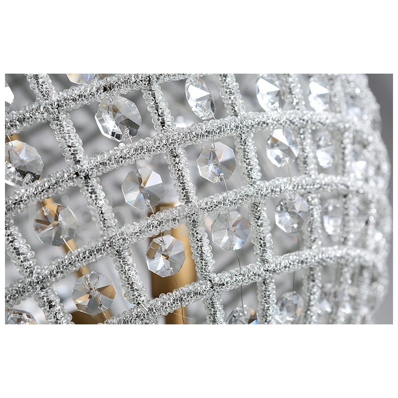 Globe Modern K9 Crystal Ceiling Pendant Light Indoor Chandelier Drum Lighting Lamps Fixtures
