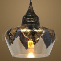 European Retro Glass Pendant Light Lounge Pendant Lamp