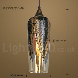European Retro Glass Pendant Light Lounge Pendant Lamp