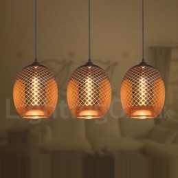 Rustic Glass Pendant Light European Cafe Pendant Lamp