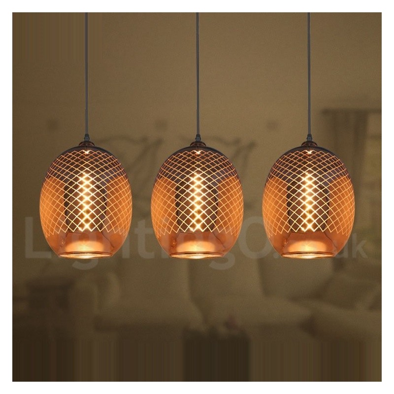 Rustic Glass Pendant Light European Cafe Pendant Lamp