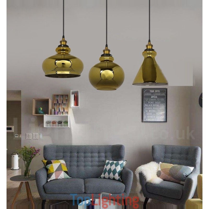 European Glass Pendant Light