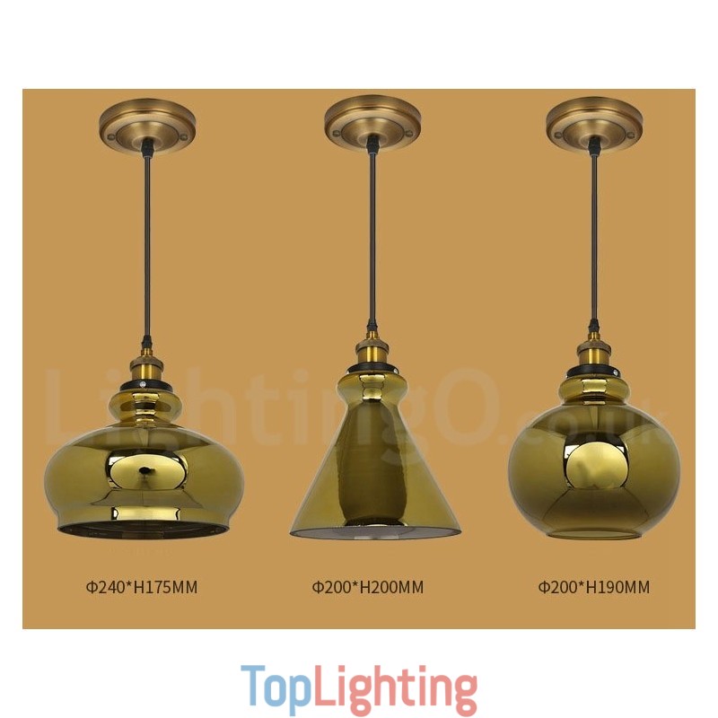 European Glass Pendant Light