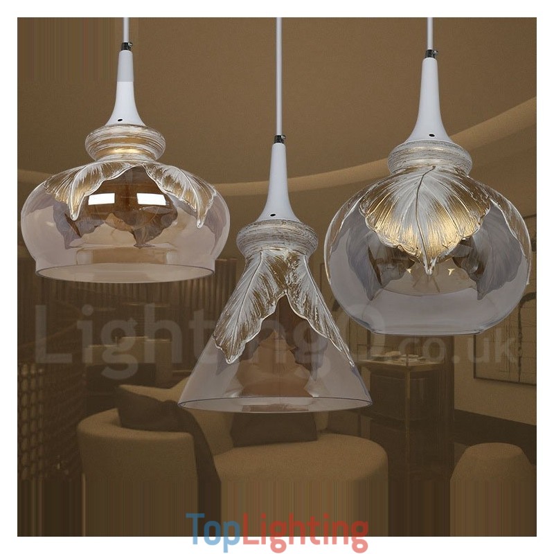 European Modern Contemporary Lounge Glass Pendant Light