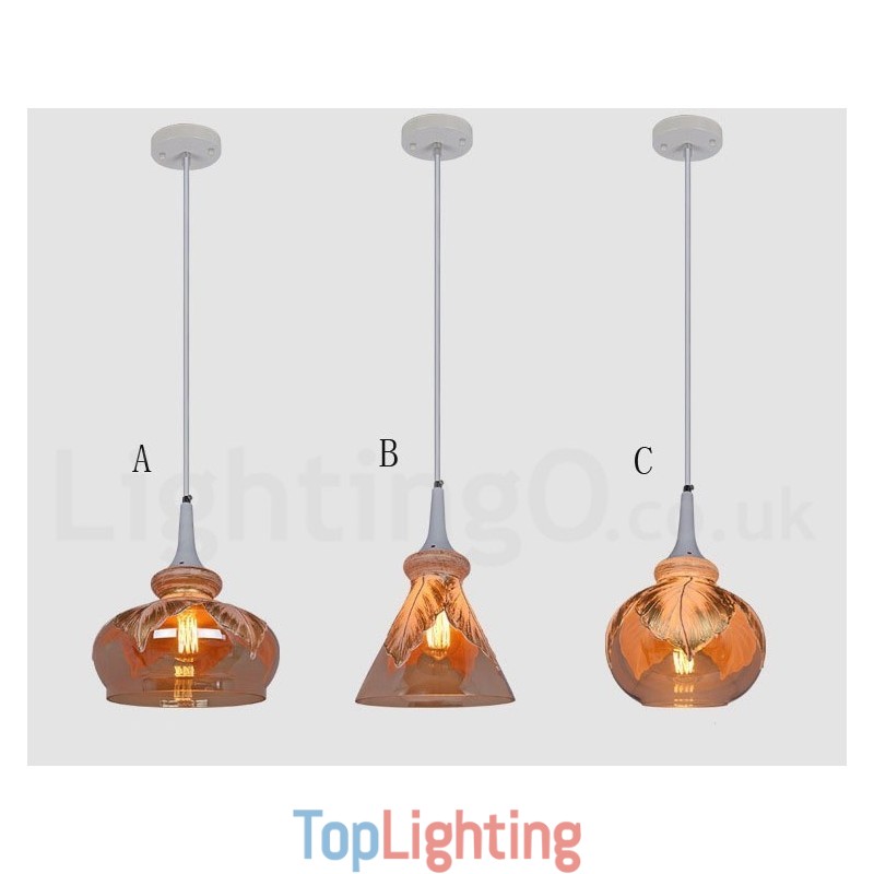 European Modern Contemporary Lounge Glass Pendant Light