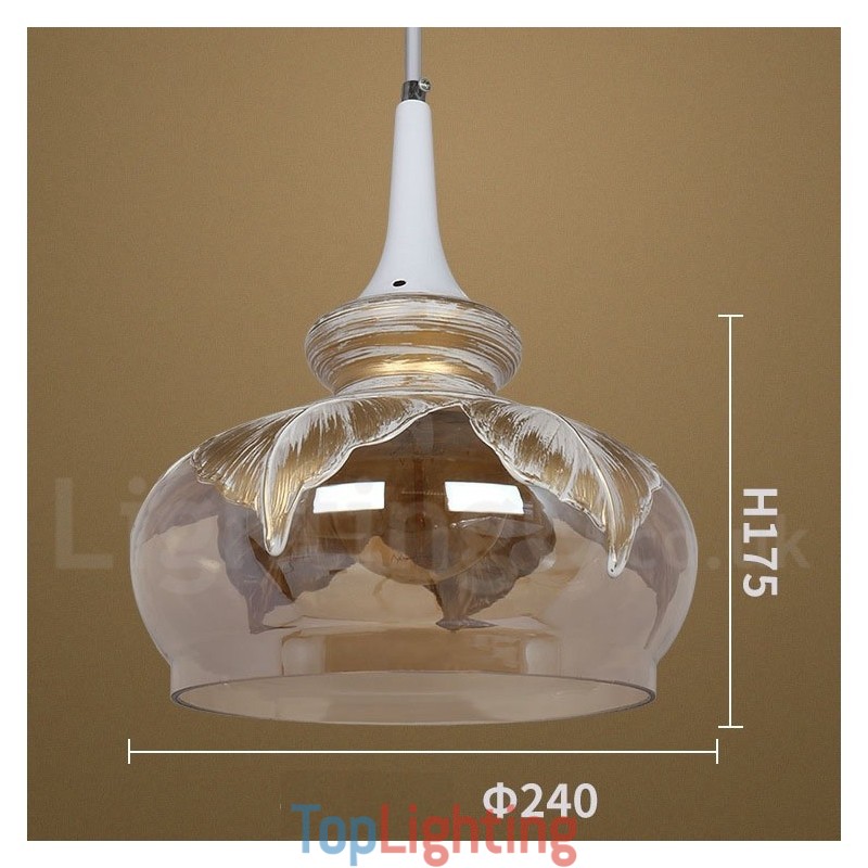 European Modern Contemporary Lounge Glass Pendant Light