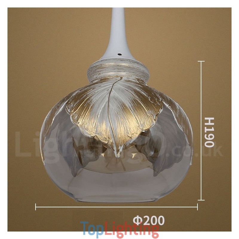 European Modern Contemporary Lounge Glass Pendant Light