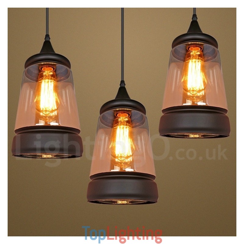 European Retro Lounge Glass Pendant Light