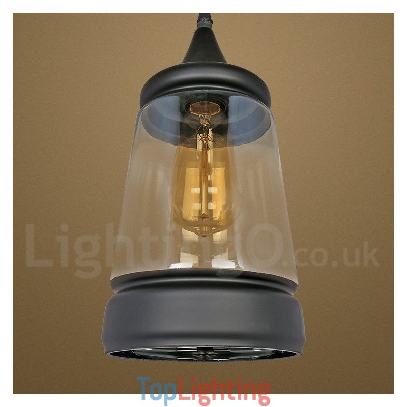 European Retro Lounge Glass Pendant Light