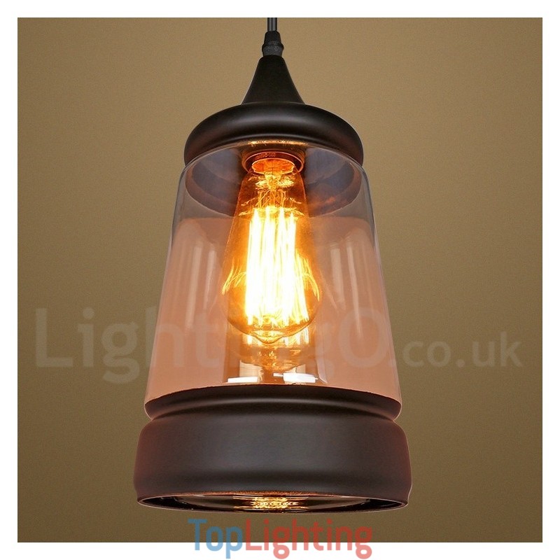 European Retro Lounge Glass Pendant Light