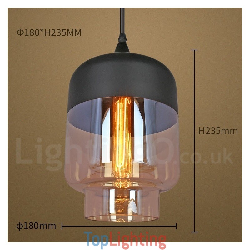 Rustic Glass Pendant Light European Lounge Pendant Lamp