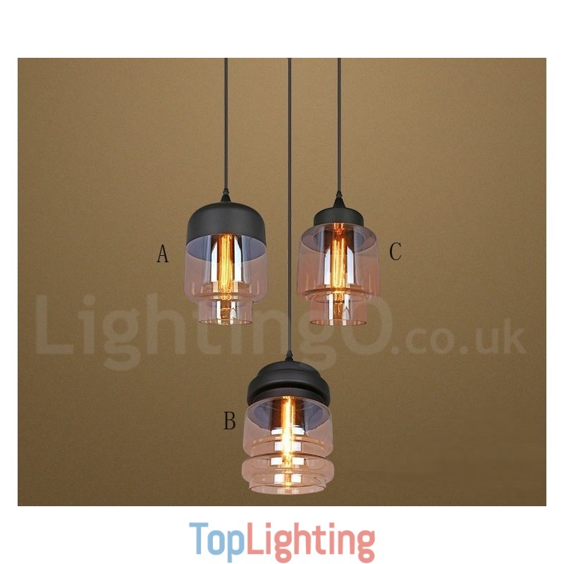 Rustic Glass Pendant Light European Lounge Pendant Lamp