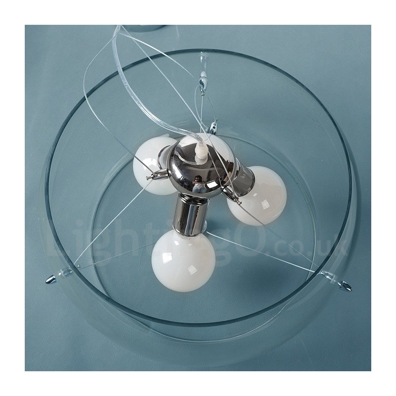 3 Light Modern Contemporary Glass Pendant Light