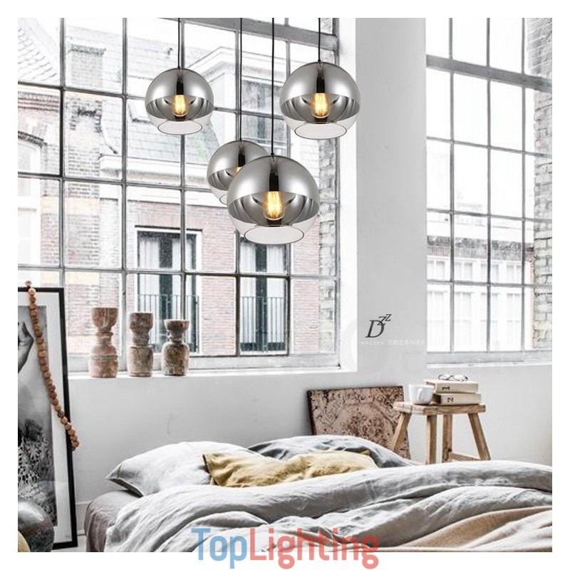 1 Light Modern Contemporary Plating Cafe Glass Pendant Light