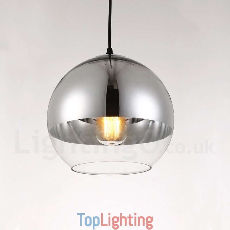 1 Light Modern Contemporary Plating Cafe Glass Pendant Light