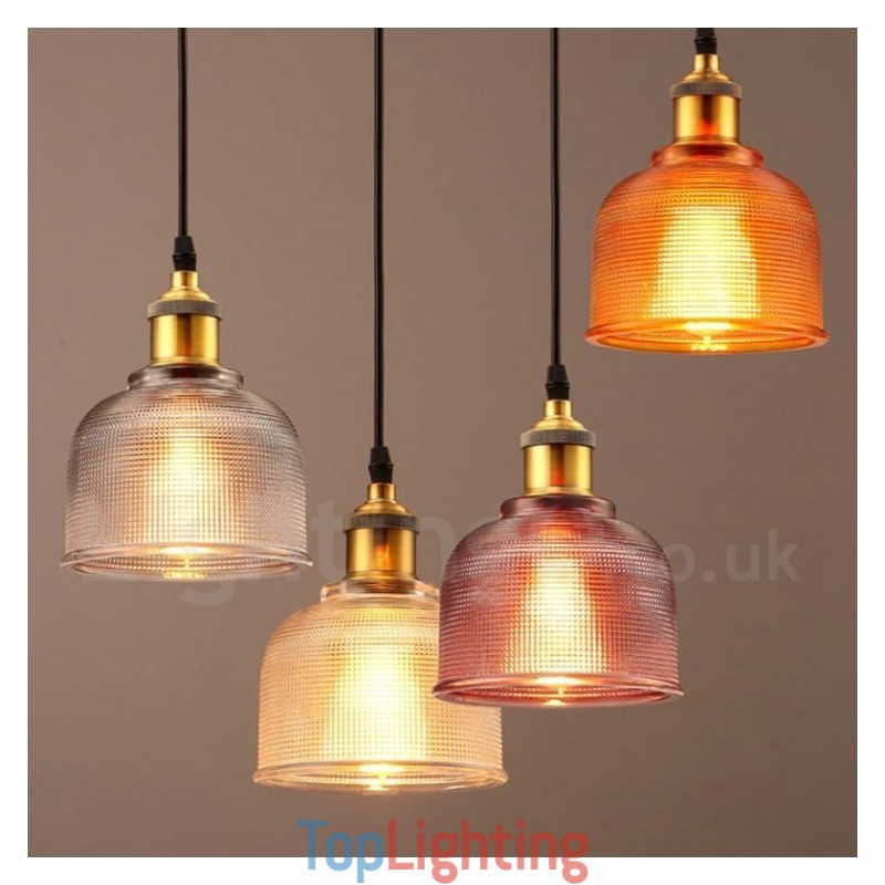 1 Light Modern Contemporary Cafe Multi Colours Glass Pendant Light