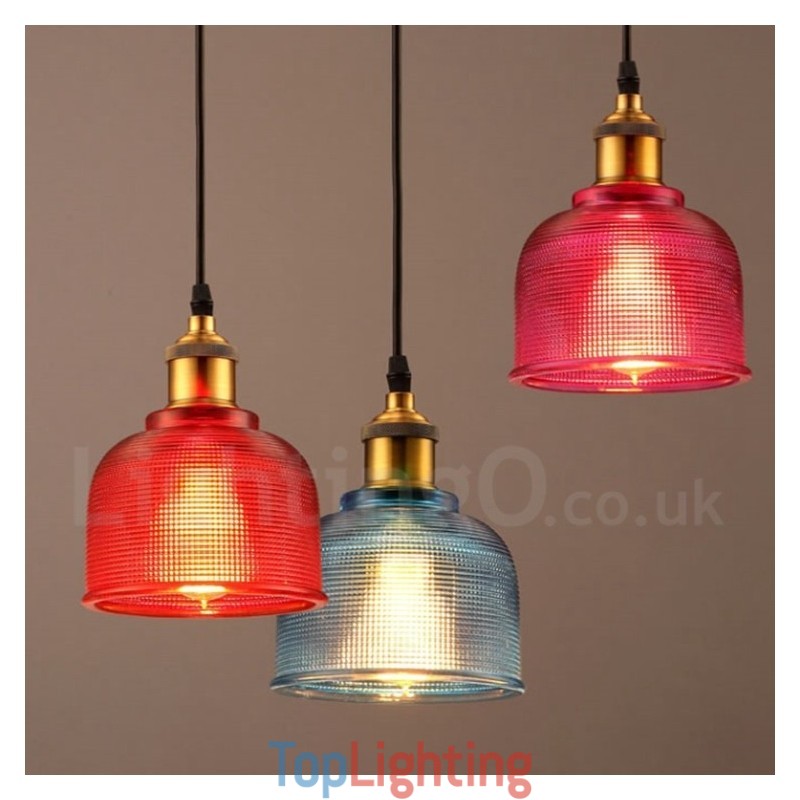1 Light Modern Contemporary Cafe Multi Colours Glass Pendant Light