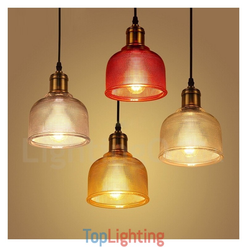1 Light Modern Contemporary Cafe Multi Colours Glass Pendant Light