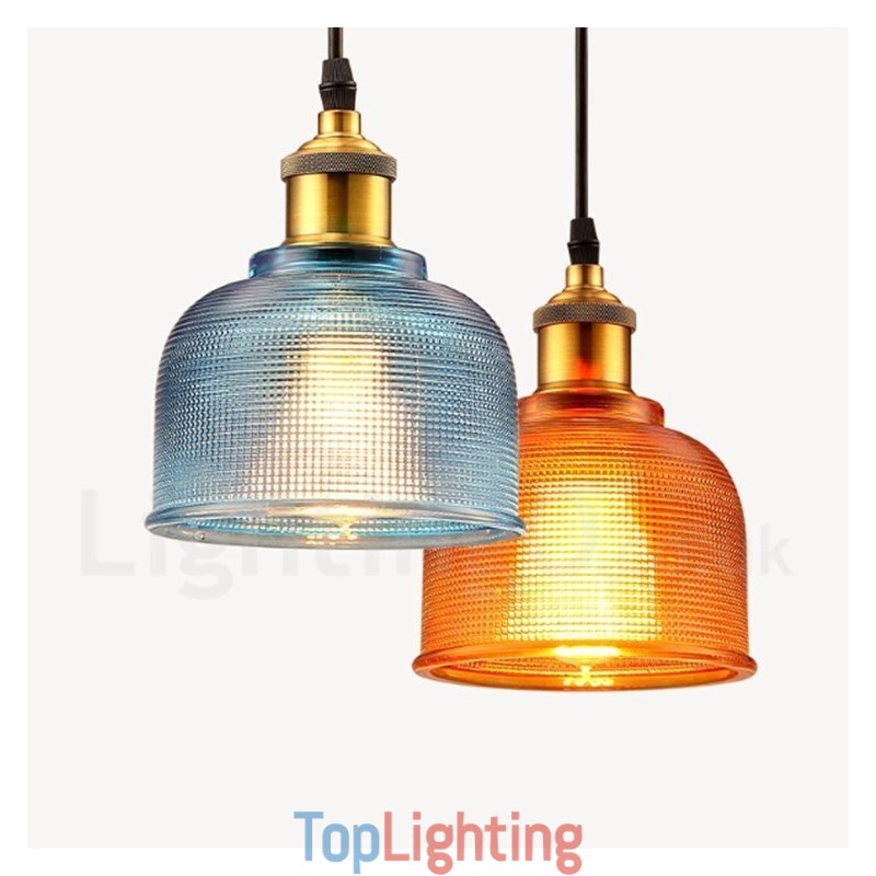 1 Light Modern Contemporary Cafe Multi Colours Glass Pendant Light