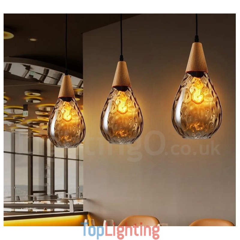 1 Light Nordic Style Modern Contemporary Glass Pendant Light