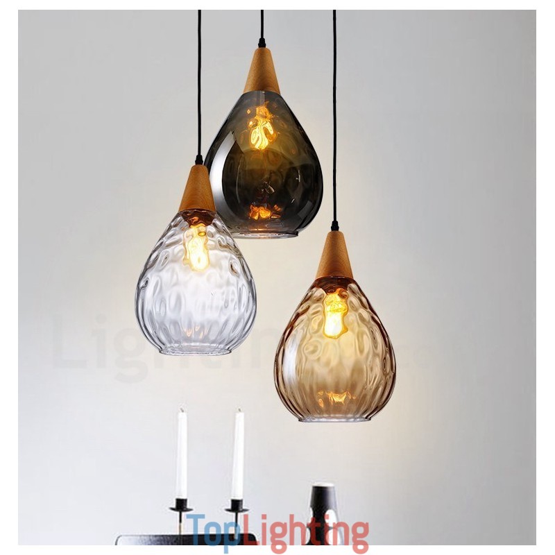 1 Light Nordic Style Modern Contemporary Glass Pendant Light