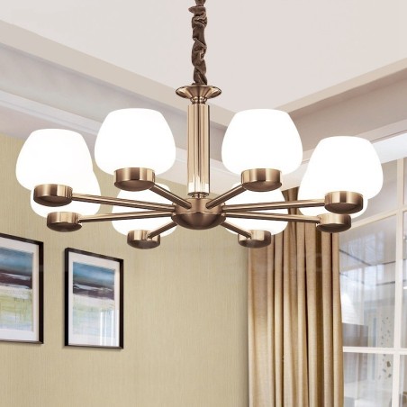 8 Light Modern Contemporary Chandelier with Glass Shade 8 Light Modern Contemporary Chandelier with Glass Shade
