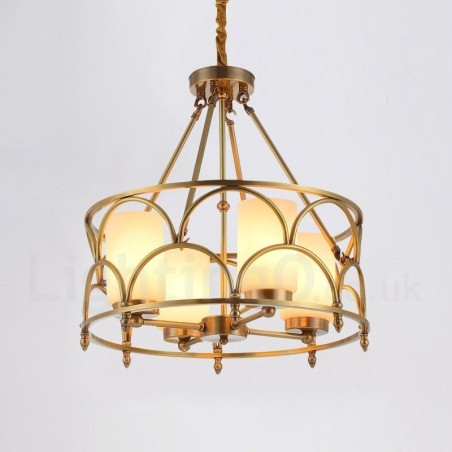 4 Light Retro Rustic Luxury Brass Pendant Lamp Chandelier with Glass Shade 4 Light Retro Rustic Luxury Brass Pendant Lamp Chandelier with Glass Shade