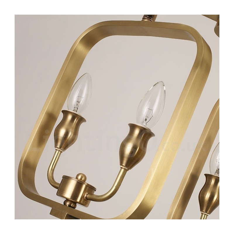 Retro Rustic Luxury Brass Pendant Lamp Chandelier