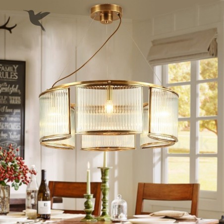 6 Light Retro Rustic Luxury Brass Pendant Lamp Chandelier with Glass Shade 6 Light Retro Rustic Luxury Brass Pendant Lamp Chandelier with Glass Shade