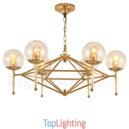 6 Light Retro Rustic Luxury Brass Pendant Lamp Chandelier with Glass Shade 6 Light Retro Rustic Luxury Brass Pendant Lamp Chandelier with Glass Shade